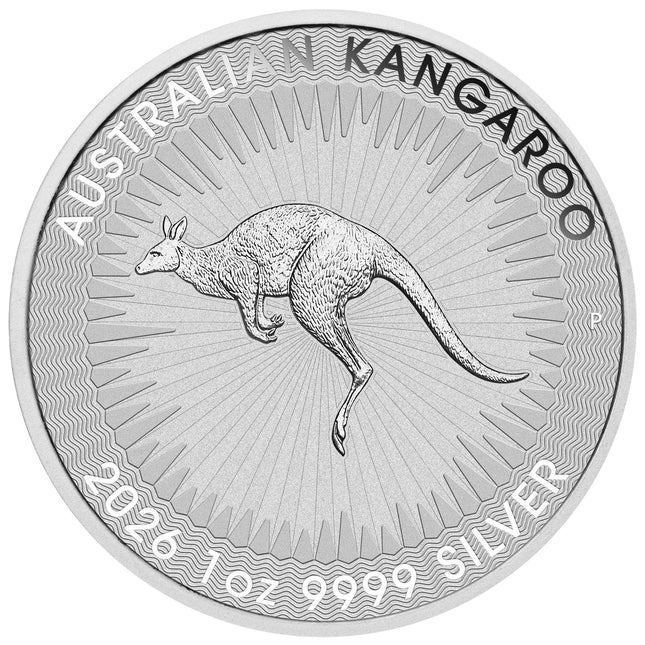 1oz Silver Kangeroo 2026 Coin | Genuine Perth Mint 99.99% Silver