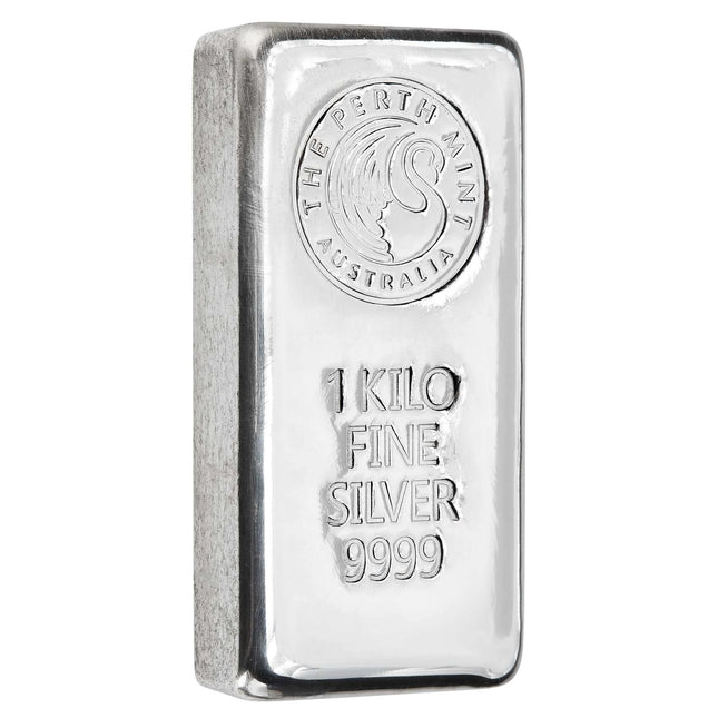 1 Kilo Silver Cast Bar | Genuine Perth Mint 99.99% Silver