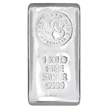 1 Kilo Silver Cast Bar | Genuine Perth Mint 99.99% Silver