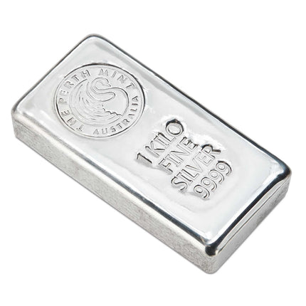 1 Kilo Silver Cast Bar | Genuine Perth Mint 99.99% Silver