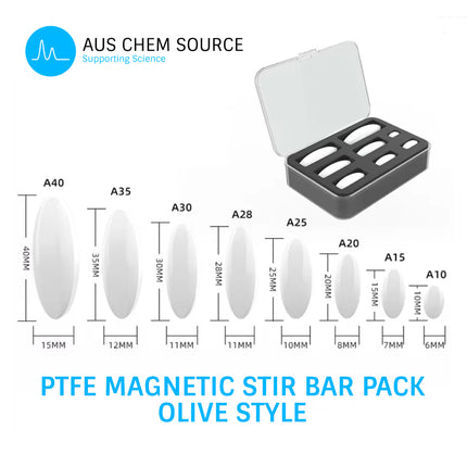 PTFE Stir Bar Pack - Olive Style